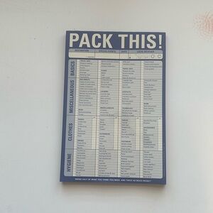 Pack This checklist Notepad